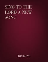 Sing to the Lord a New Song Orchestra Scores/Parts sheet music cover